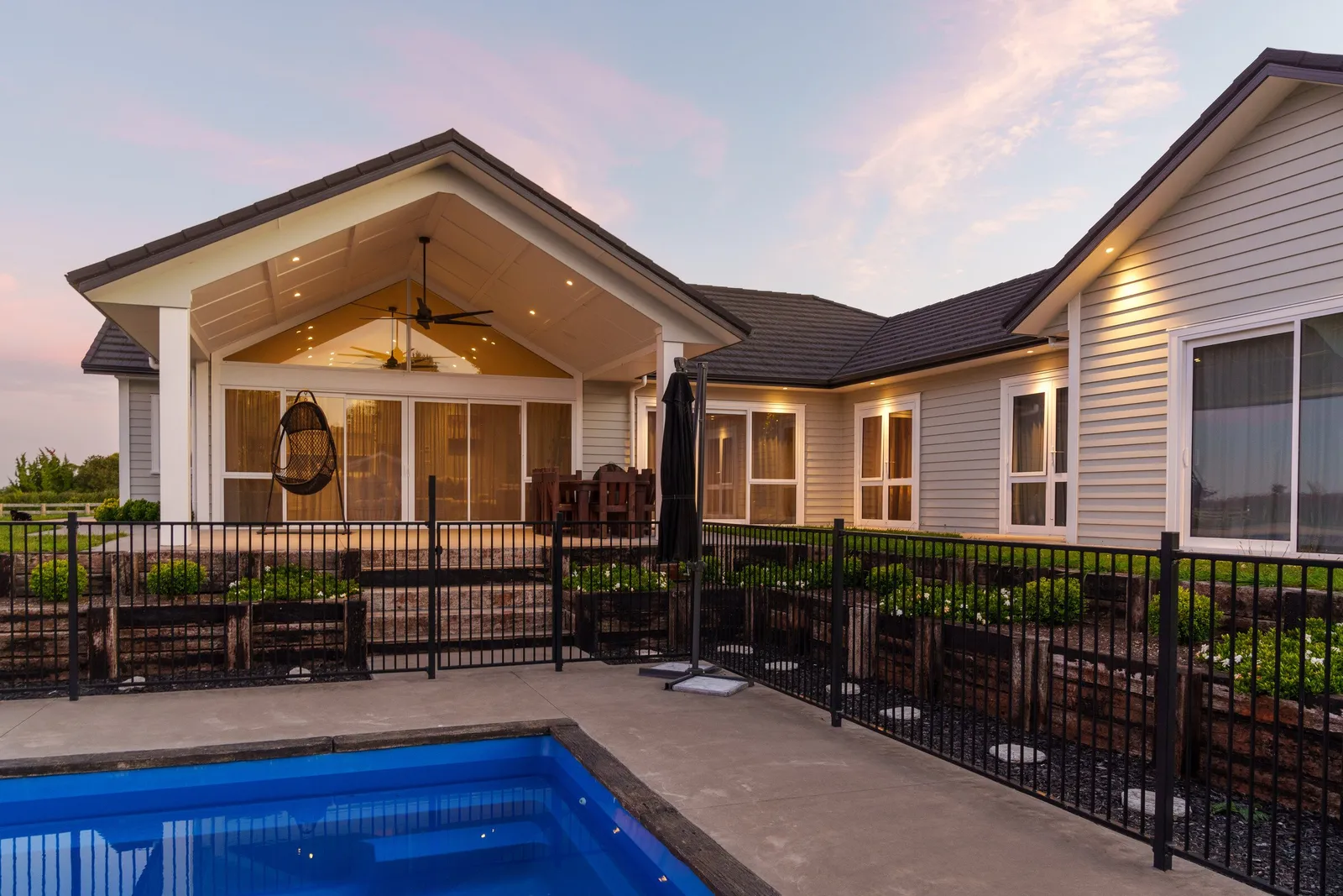 Exterior images of Aubrey Way new build by Whitechurch Construction, Waikato residential builders.