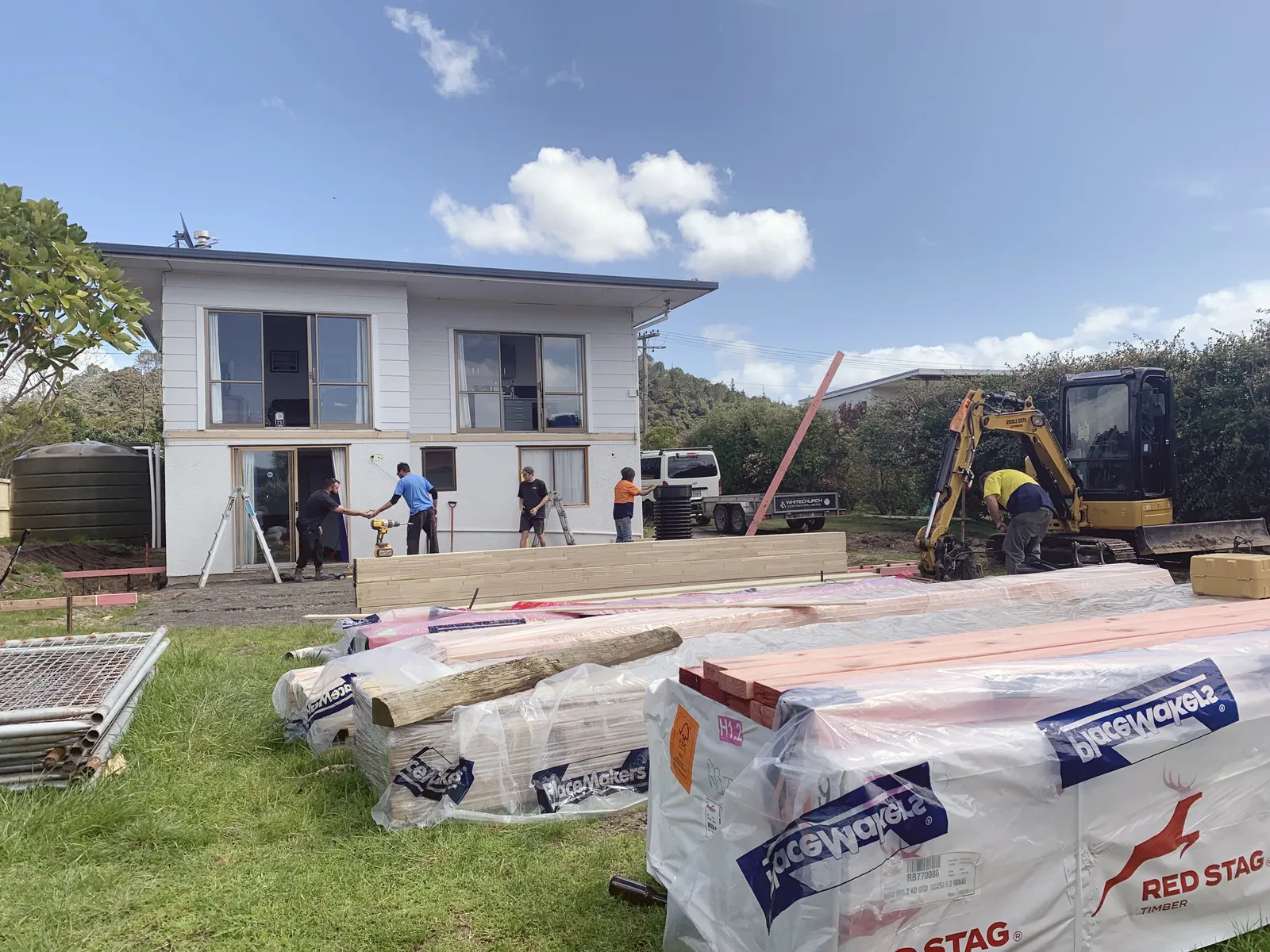 Exterior images of Riverview Road, renovated home by Whitechurch Construction, Waikato residential builders.