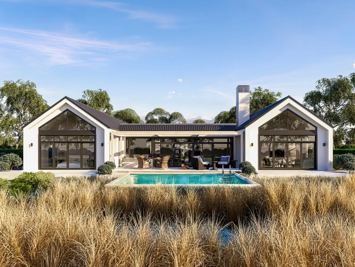Whitechurch Construction, Waikato residential builders. Image of Verbier H Shaped Home Plan.