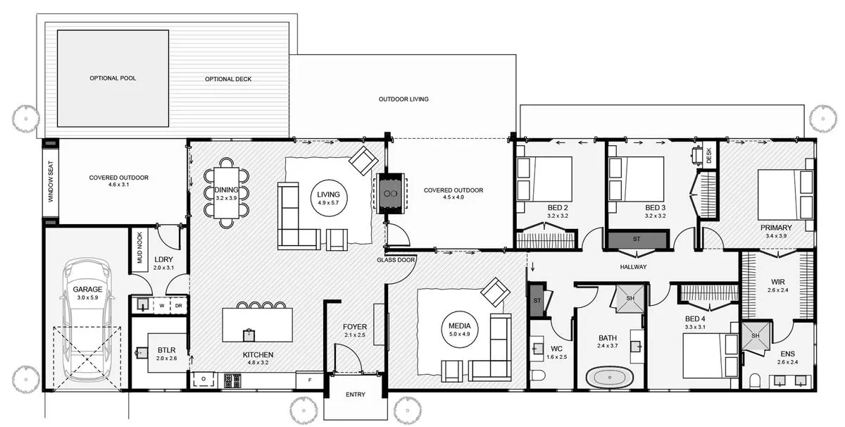 Pearl Barn Style Home plan by Whitechurch Construction