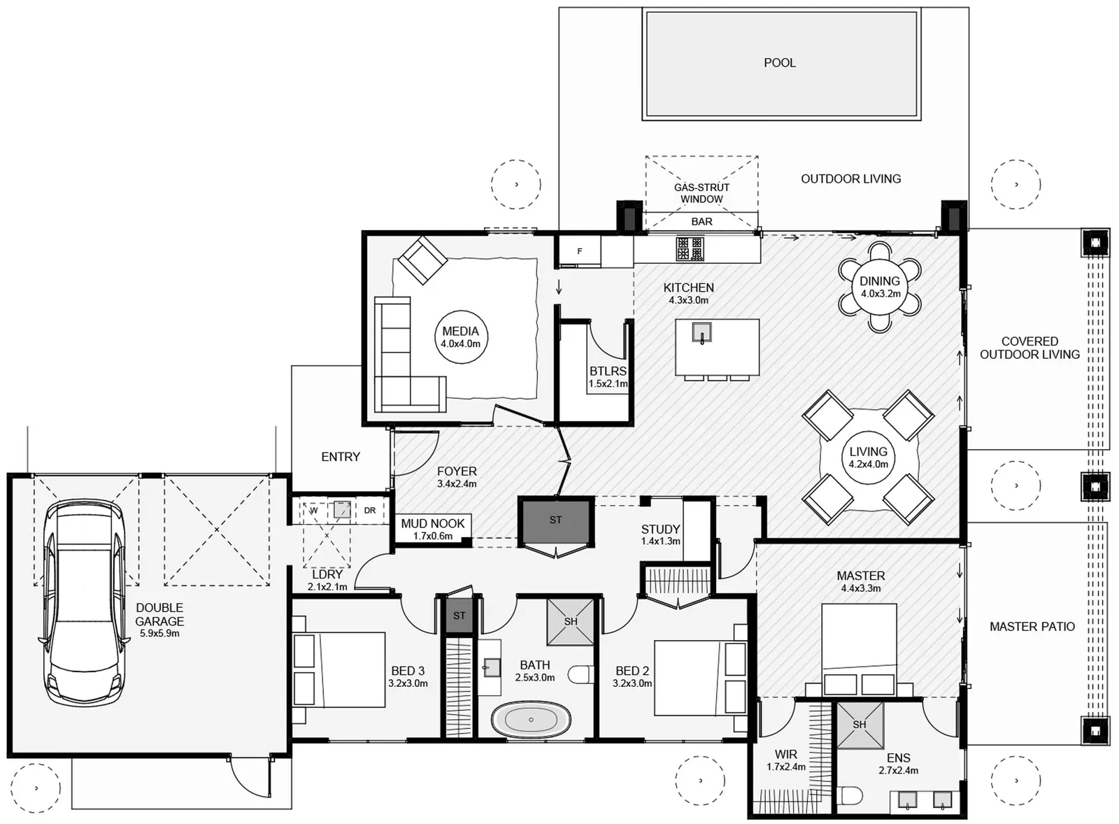 Masquerade Architecture Home floor plan