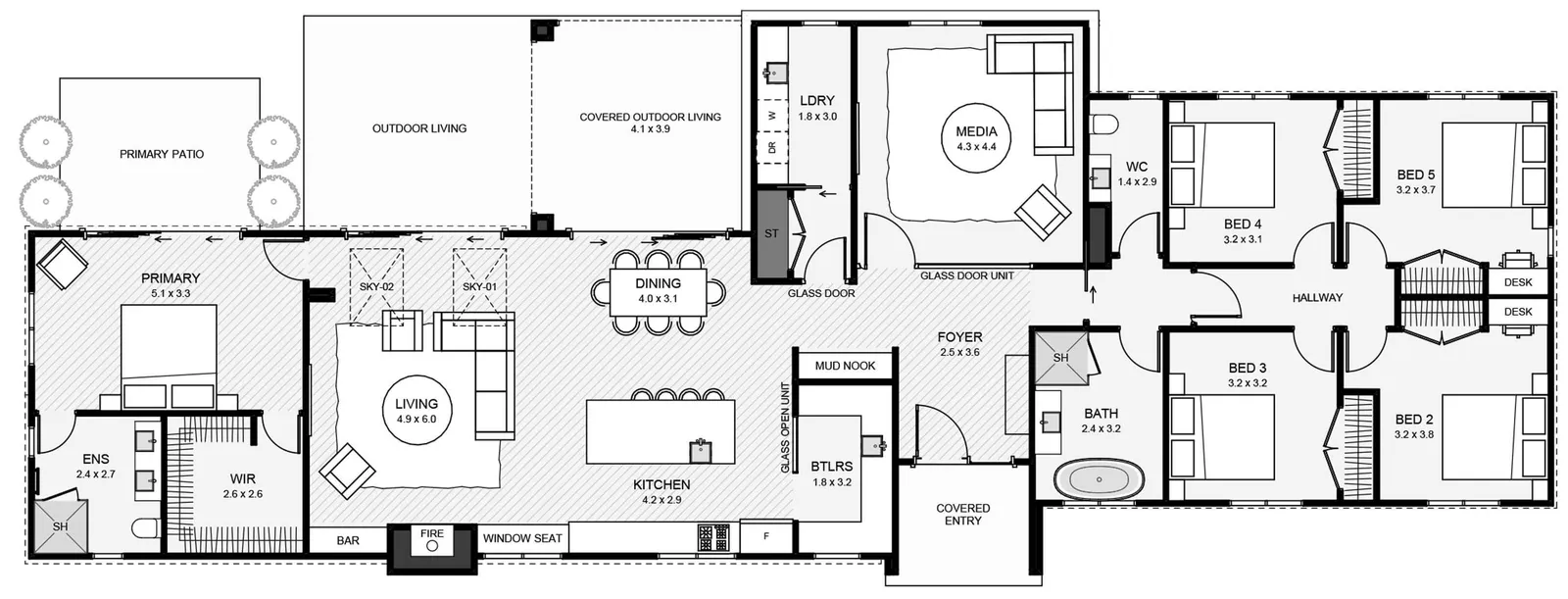 Chantilly Lace Barn Style Home floor plan