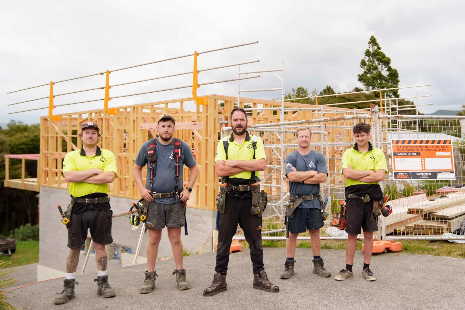 Image of the Whitechurch Construction team. Waikato residential builders.