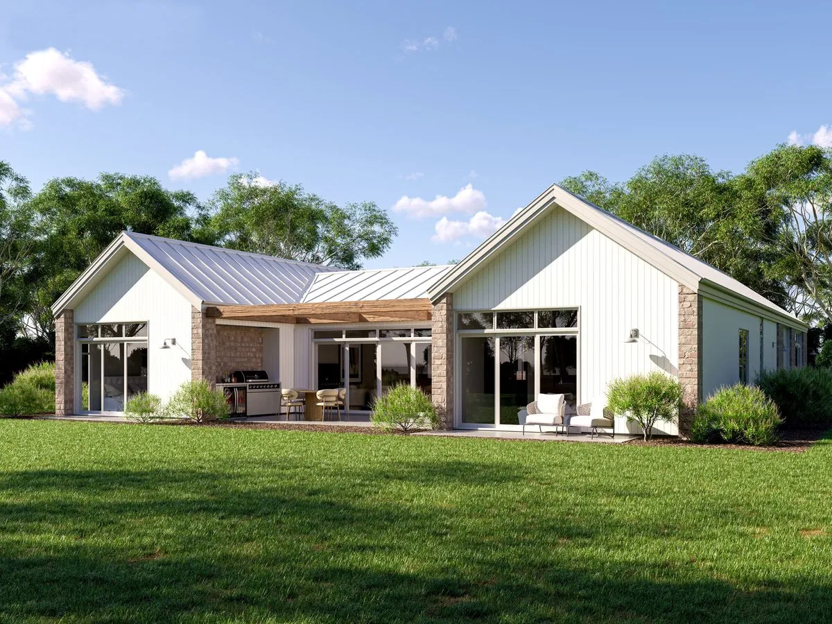 Whitechurch Construction, Waikato residential builders. Image of Whistler H Shaped Home Plan.