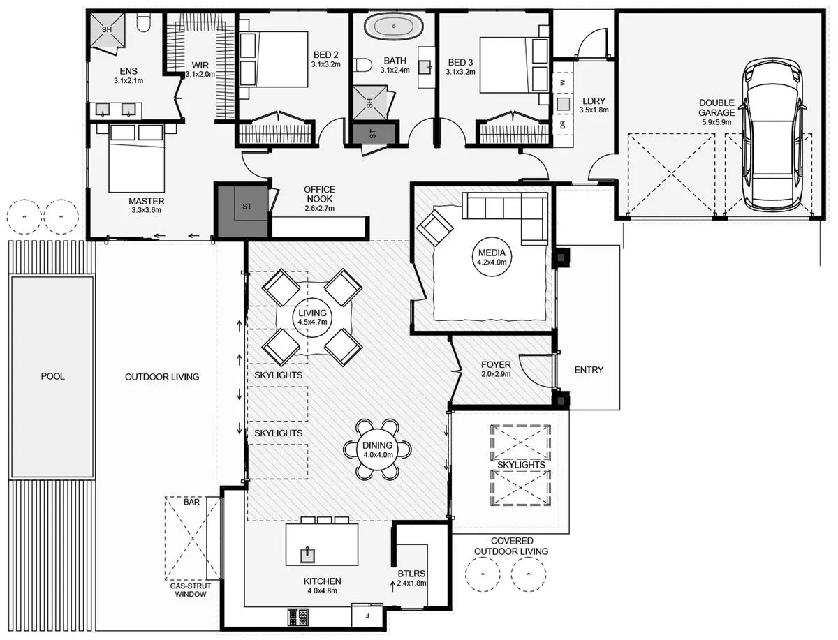 Dublin Bay Architecture Home plan by Whitechurch Construction