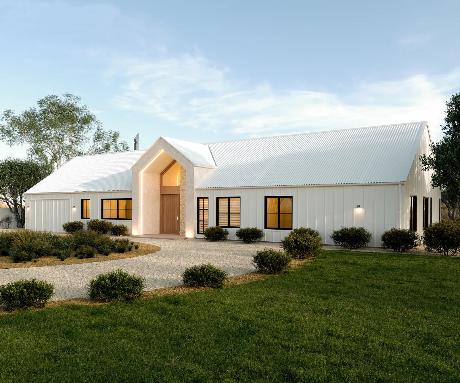 Alabaster Barn Style Home plan by Whitechurch Construction