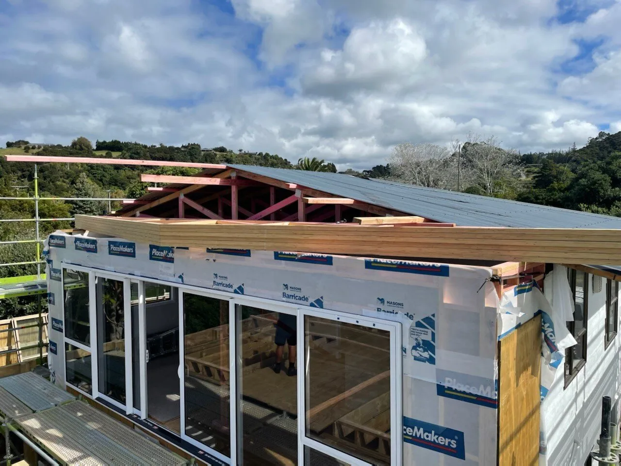 Exterior images of Riverview Road, renovated home by Whitechurch Construction, Waikato residential builders.