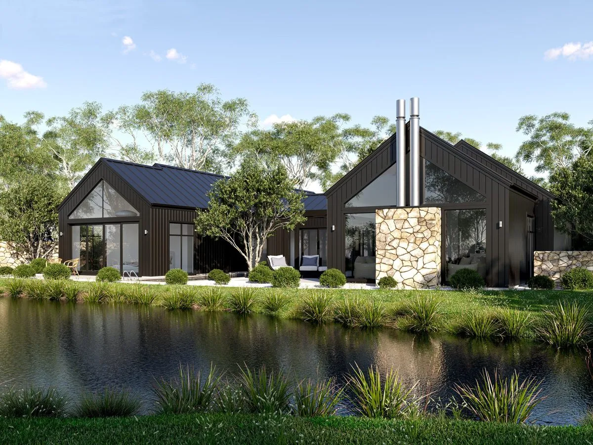 Whitechurch Construction, Waikato residential builders. Image of Fernie H Shaped Home Plan.