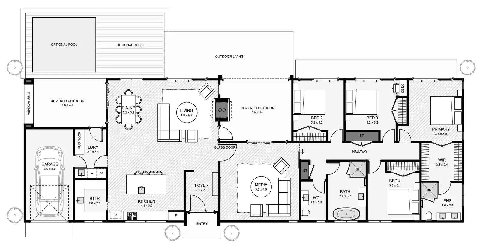 Pearl Barn Style Home floor plan